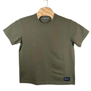 American Giant Men's Everest Tee Medium Ultra Heavyweight Olive Green Casual